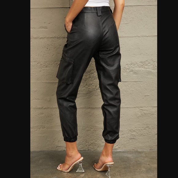 🌟NEW, CUTE* - Kancan High Rise Leather Joggers |  OFFERS WELCOME! - Picture 2 of 7